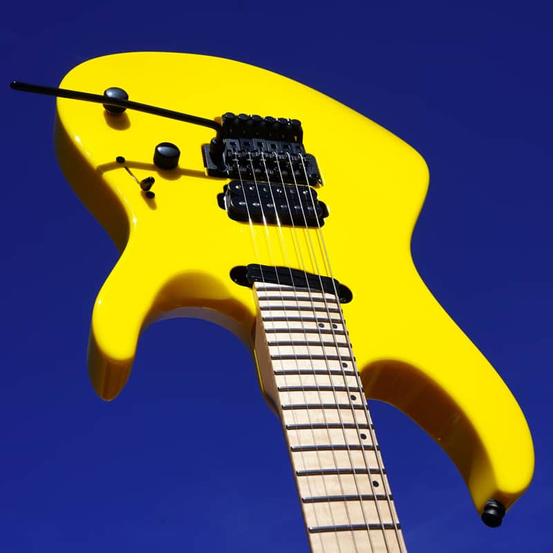ESP Custom Shop Maverick FM Neon Yellow 27-Fret (2026 NAMM Booth Guitar) image 1