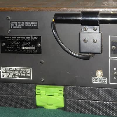 Marantz Model 2215 15-Watt Stereo Solid-State Receiver 1971 - 1973 - Fully Restored Silver with Woodgrain Vinyl Cover image 5