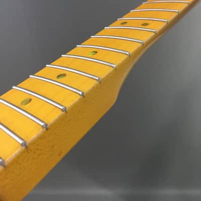 Loaded Custom NOS Relic Rock Maple Guitar Neck Strat Amber Nitro CBS Bullet Truss Rod + Gotoh MIJ Tuners image 24