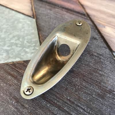 Real Life Relics Aged Nickel Stratocaster® Jack Plate With Screws    [AC5]