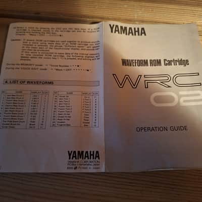 Yamaha RX5 WRC02 Jazz & Fusion ROM Waveform Sample Card image 10