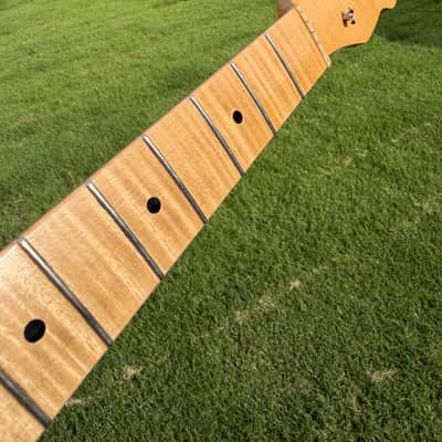 Guitar Mill AAA Flame Maple T-Style neck with nitro finish. image 9