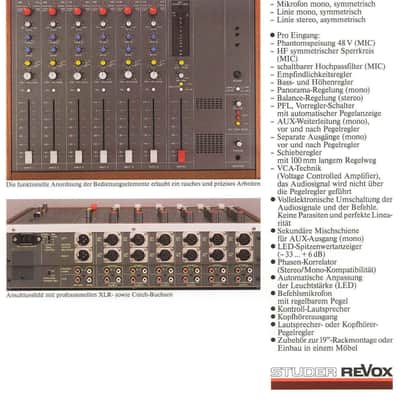 STUDER REVOX C279 Analogue Mixing Console w/original factory OHSC + 3 Manuals image 12