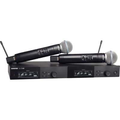 Shure SLXD24D/B58 Dual-Channel Digital Wireless Handheld Microphone System with Beta 58 Capsules (G58: 470 to 514 MHz) image 1