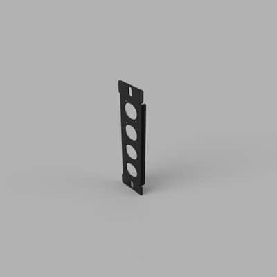 Freekie Audio 1 Module 4x D cut-out vertical (Black) image 3
