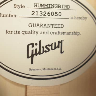 Gibson Custom Made to Measure Acoustic-Electric Hummingbird Maple Alpine White image 10