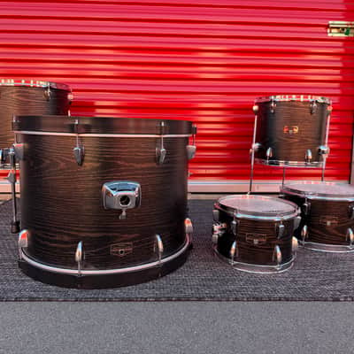 Tama Imperialstar 5-Piece Drum Shell Pack Black/Brown Woodgrain Wrap Finish 22/16/14/12/10 image 4