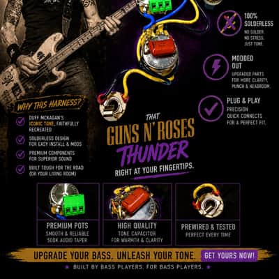 Pro Tones Exclusive - Duff McKagan Modded Out Solderless P Bass Wiring Harness image 1