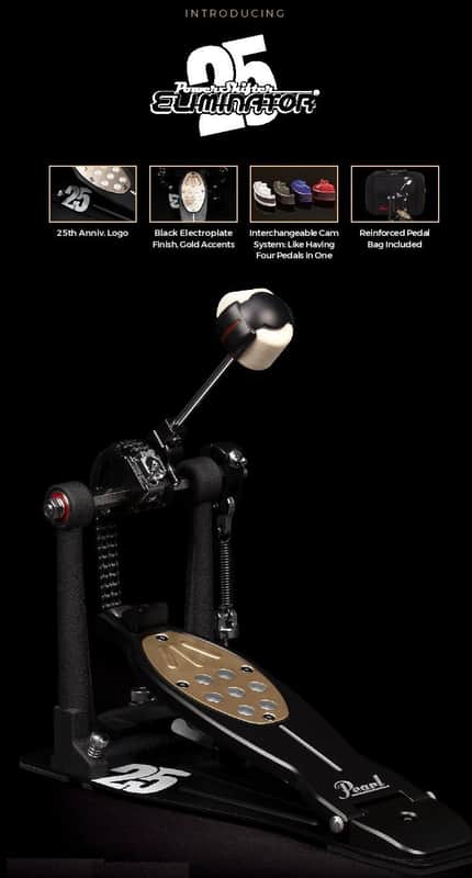 Pearl Limited Edition 25th Anniversary Eliminator Redline Chain-Drive Single Bass Kick Drum Pedal | P2050BC | NEW | WorldShip | Authorized Dealer image 1