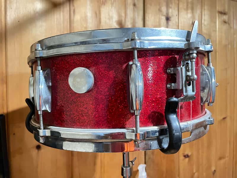 Gretsch 8 Lug Snare Drum Renown Model 4103 5.5x14” 60s - Red Sparkle image 1