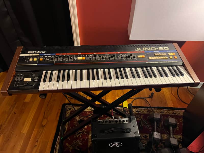 Roland Juno-60 61-Key Polyphonic Synthesizer 1982 - 1984 - Black image 1