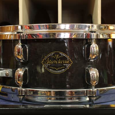 Tama 5.5x14 Starclassic Maple Snare Drum in Cherry Black image 1