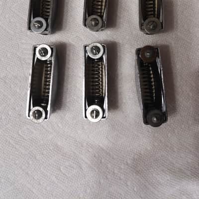 Unknown 6 x Bass Drum Double Lugs w / bolts and washers 1960's chrome image 4