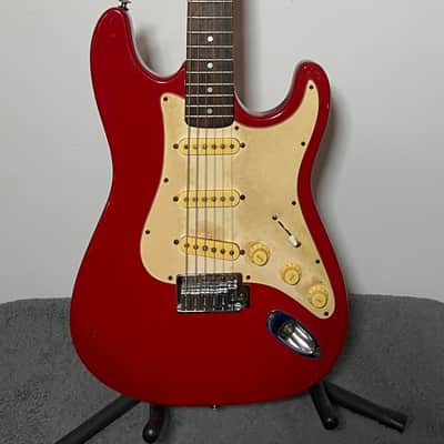 Vintage Epiphone S-210 HSS RH Strat Style Electric Guitar Made In Korea MIK Red image 3