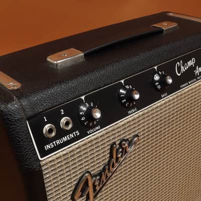 1965 Fender Champ Amp AA764 - Blackface - All Original - Incl. Original Shipping Box & Leather Cover image 3