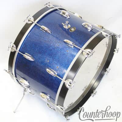Slingerland 22x14"Blue Sparkle Bass Drum 3Ply Mahogany Radio King Vintage 50s RK image 1