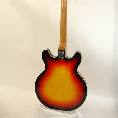 1970's Univox Coily U1825 Semi-Hollow Electric Guitar, Sunburst w/ Case image 17