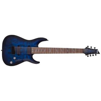 Omen Elite 7 - See Thru Blue Burst Schecter image 2