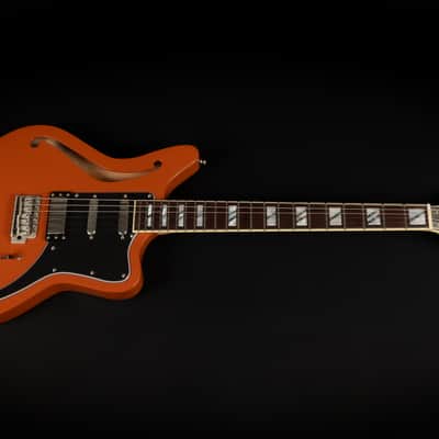 2021 D'Angelico Deluxe Bedford SH LE Tremolo - Rust | Korea Semi-Hollow Limited Edition 34 from 50 Seymour Duncan HSS Pickups | OHSC image 3