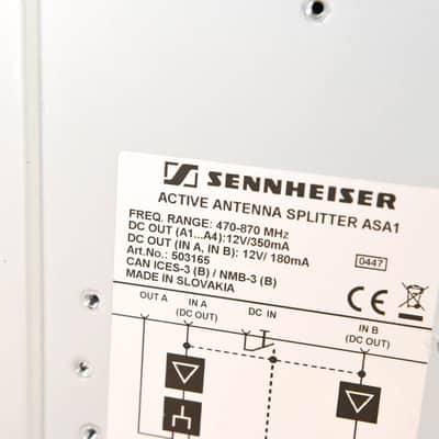 Sennheiser ASA 1 Active Antenna Splitter - 470-870 MHz (NO POWER SUPPLY) CG01ZT9 image 9