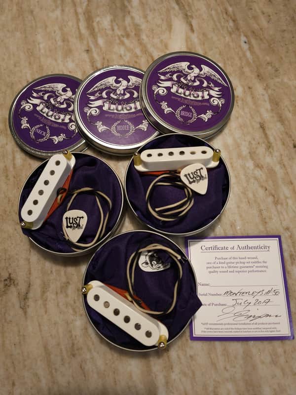 Lust for Tone Montereys Strat Single-Coil Pickup Set – Limited Edition #50 of 50 2017 - White/Red image 1