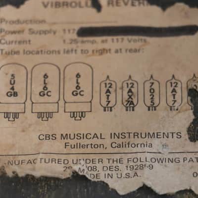 Fender Silverface Vibrolux Reverb Chassis/Head 1972 image 18