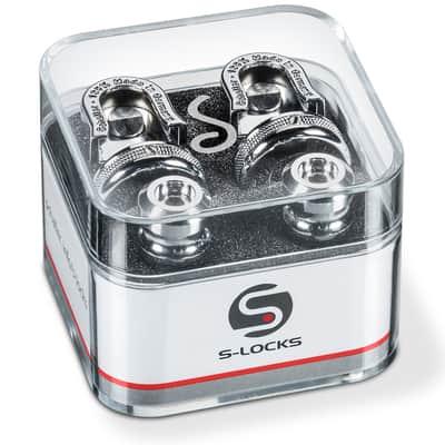 Schaller S-Locks Guitar Strap Lock System, Chrome image 1