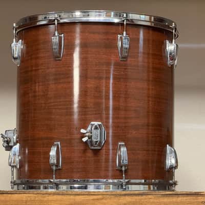 1970's Ludwig Mahogany Cortex Pro Beat 3-Ply Drum Kit 14x24 16x18 16x16 10x14 9x13 Maple image 7