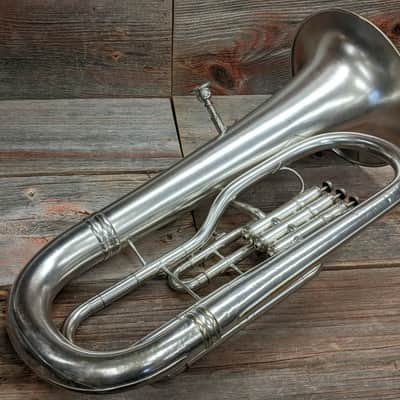Lyon & Healy American Professional Baritone Euphonium Antique Vintage Silver image 1