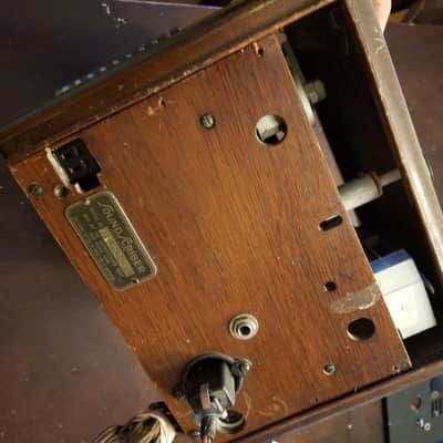 Sound Scriber Rare Vintage Record Cutting Lathe small tube amp 1930s-1940s - stained wood image 3