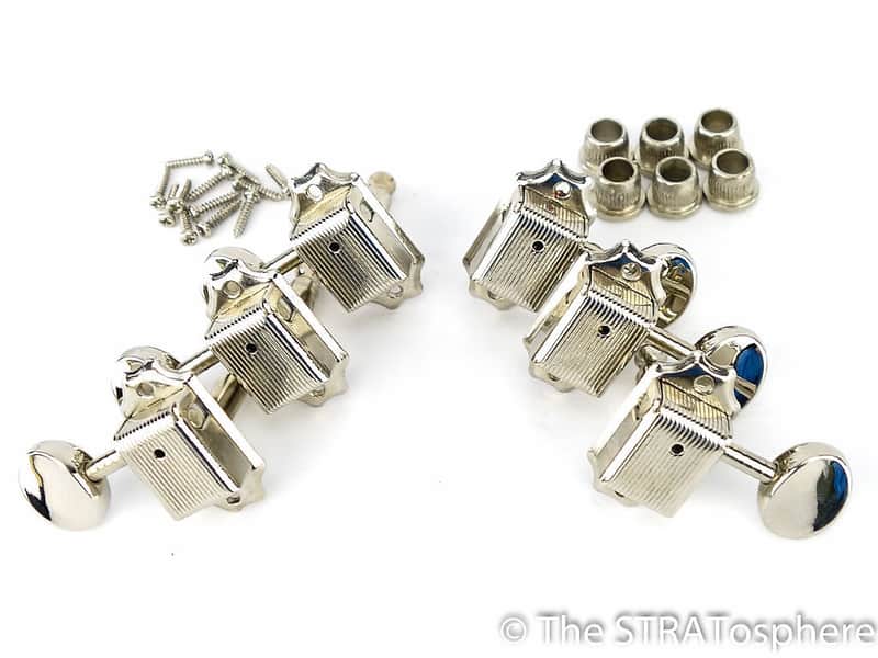 6 Gibson Epiphone Casino Vintage 3x3 TUNERS Tuning Pegs Guitar Parts Chrome image 1