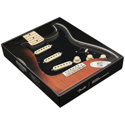 Fender Pre-Wired Strat® Pickguard, Tex-Mex SSS, Black - 0992343506 Bundle w/ 12-Pack Guitar Pick and Liquid Audio Polishing Cloth image 6