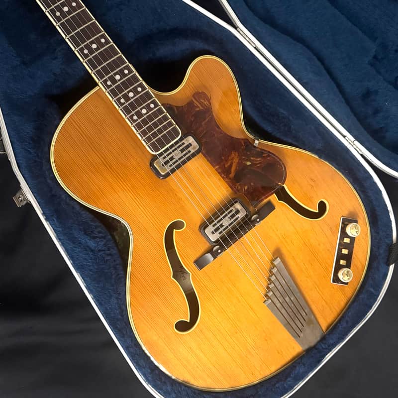 Hofner President Blonde Thinline Guitar - Toaster Diamond Pickups - Sturdy Martin Hard Case - 1961 image 1
