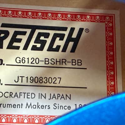 Gretsch G6120T-HR Brian Setzer Signature Hot Rod 2019 - Candy Blue Burst image 11