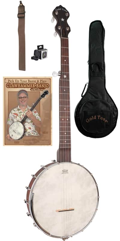 Gold Tone CC-OTA Cripple Creek Clawhammer Banjo Package with Gig Bag image 1