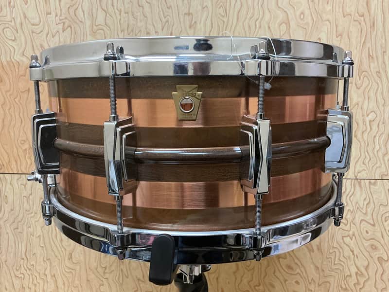 Ludwig LC663S Striped Copper Phonic 6.5x14" 10-Lug Snare Drum 2025 - Present - Striped Copper image 1