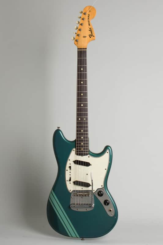 Fender Competition Mustang Solid Body Electric Guitar (1971), ser. #320028, original grey hard shell case. image 1