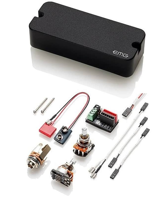 EMG PSA BLACK P-90 STYLE HOUSING WITH SA SINGLE COIL STRAT SOUND 10mm SHORT SHAFT POTS & WIRING image 1
