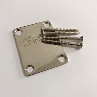 Squier Guitar Neck Plate with Screws image 1