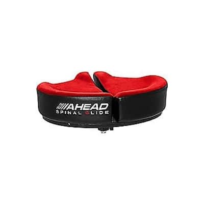 Ahead SPG-R3 Spinal-G Saddle Drum Throne in Red Cloth Top & Black Sides w/ 3 Legged Base image 2