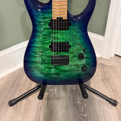 Jackson Pro Series Misha Mansoor Signature Juggernaut HT6QM with Caramelized Maple Fretboard 2019 - Present - Chlorine Burst image 2