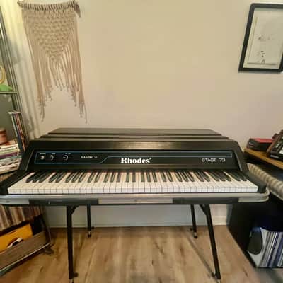 Rhodes Mark V Stage 73 73-Key Electric Piano 1984 Black image 5