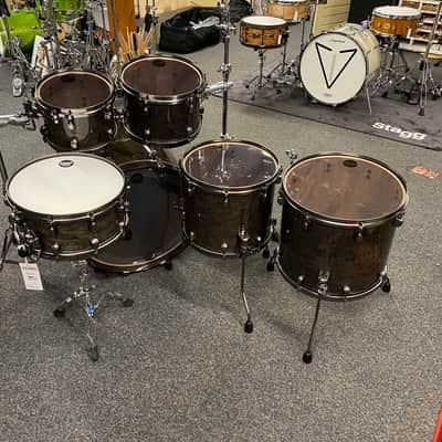 Tama Starclassic Walnut/Birch Limited Kit 2022 Gloss Charcoal Tamo Ash 5 piece drum set image 6