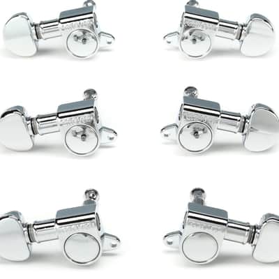 Grover 205C Mini Rotomatics Tuning Machines Set - 3+3 - Chrome image 1