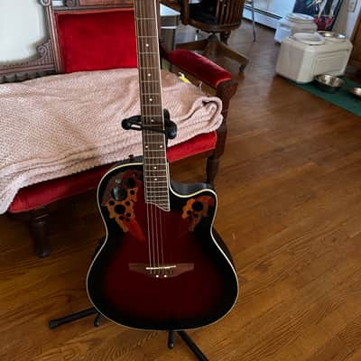 Ovation Applause AE-148 Acoustic-Electric Guitar – Redburst Finish – Excellent Condition image 2