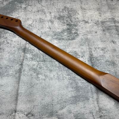 BMC Guitar Neck Tele® Telecaster® 22 Fret Roasted Flame Maple With Rosewood Fingerboard Nitro Lacquer Rounded Fret Ends 9.5 Radius Stainless Steel Frets. (TN102) image 4