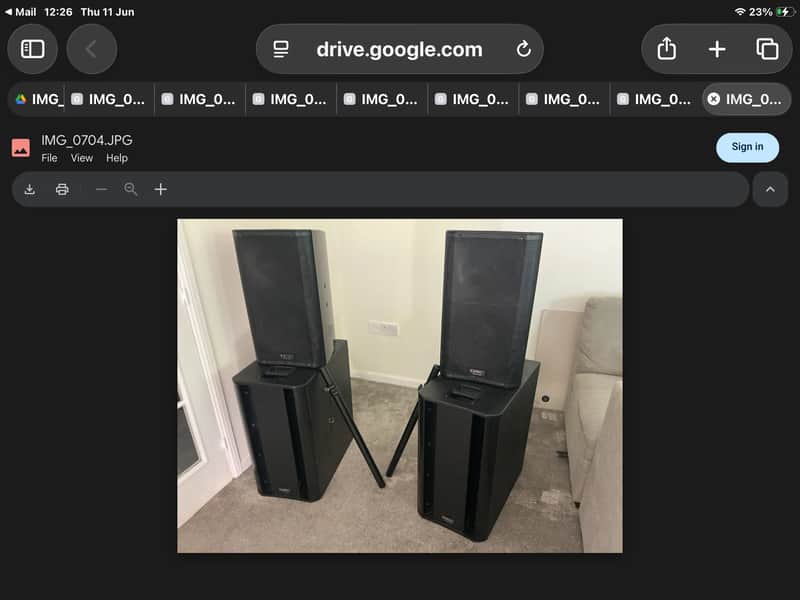 QSC K12 tops and subs - Black image 1