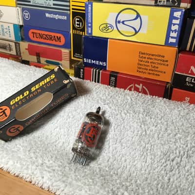 NOS Ei Yugo (Telefunken Tooling) GrooveTube 7025 12AX7WA~ GrailAudio ECC83/12AX7 ~ TallBoy LongPlate Warm Dazzling Tone Great Vocals image 2