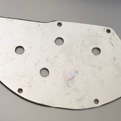 Unknown Bass metallic mirror style pickguard probably Japanese [9,5” by 4,5”] image 3
