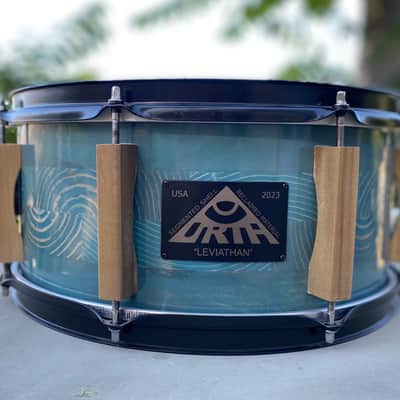 URTH LEVIATHAN Custom Snare 14” x 6 1/2” Poplar Lugs Reclaimed Western pine & Doug Fir Segmented Stave Shell Butcher Block Solid Hard Wood DIY image 1